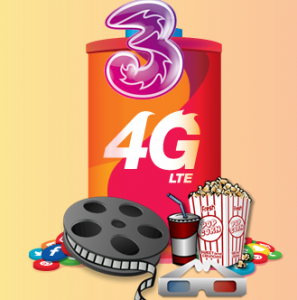 Ilustrasi Paket Internet Tri 4G dan Movie Terbaru 2018